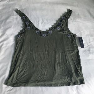 NWT Embroidered AE Tank
